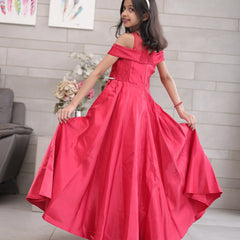 red long gown for infants