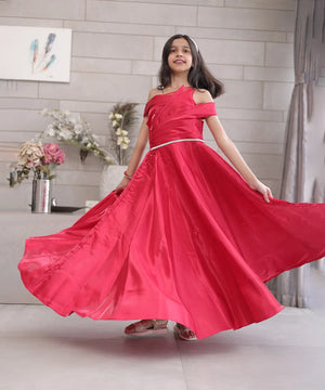 Pre Order Red Princess Gown for Girls for Birthdays DM For Price Devils n Angels
