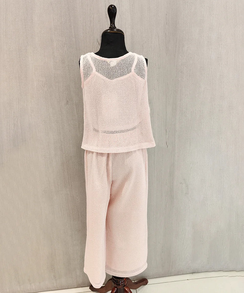 Peach Cotton Net Girls Co-ord Set – Jaipur Kids Fashion