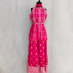 Fuchsia Pink Sharara Set for Girls – Jaipur Kidswear