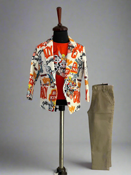 Multi Colored Pop-Up Style Party Wear Blazer