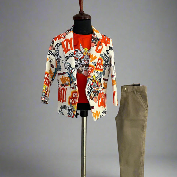 Multi Colored Pop-Up Style Party Wear Blazer