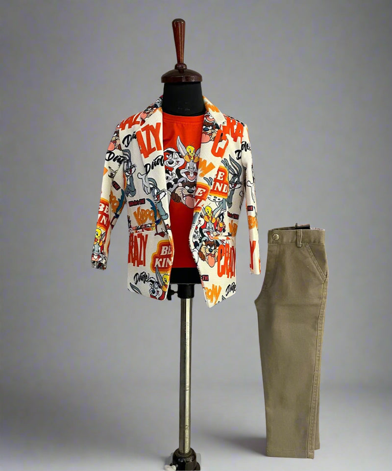 Multi Colored Pop-Up Style Party Wear Blazer