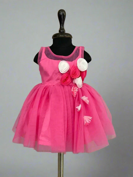 pink frock for baby girls 