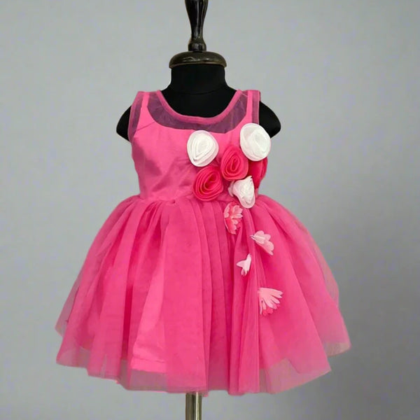 pink frock for baby girls 