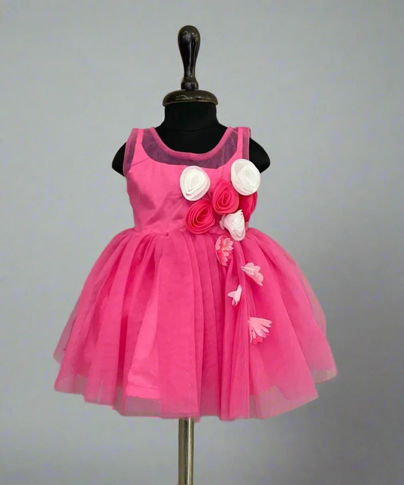 pink frock for baby girls 