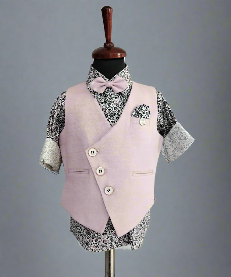 Party Wear Waist Coat Set For Boys