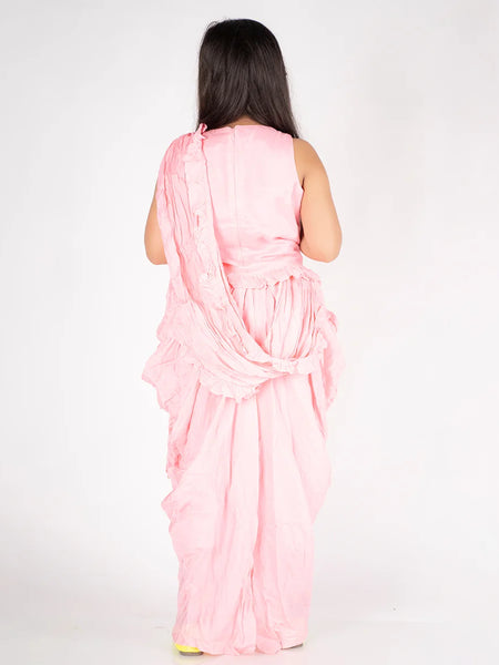 Best lehenga for kids in Jaipur for wedding, fancy crop top and dhoti set for girls