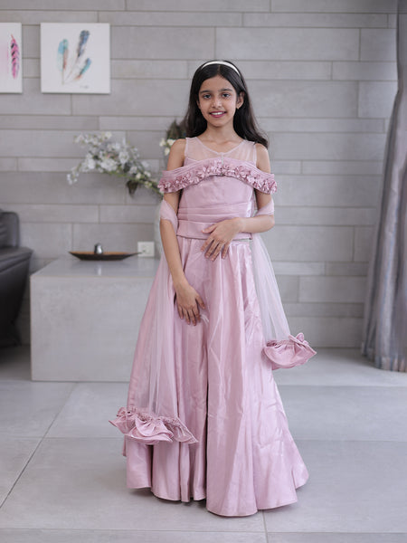 Jaipuri indo western lehenga for girls, georgette blend, perfect for wedding functions