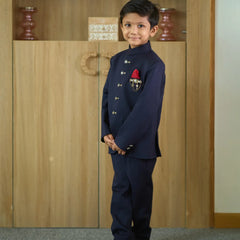 navy blue jodhpuri suit for baby boys