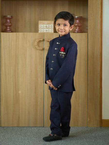 navy blue jodhpuri suit for baby boys