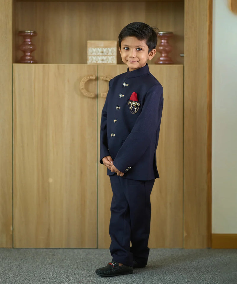 navy blue jodhpuri suit for baby boys