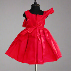 Elegant red party frock for baby girls, branded children clothing Jaipur