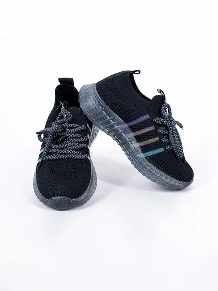 Black Colored Laced Shoes for Lil Ones