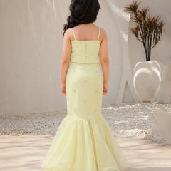 Light green designer lehenga for girls