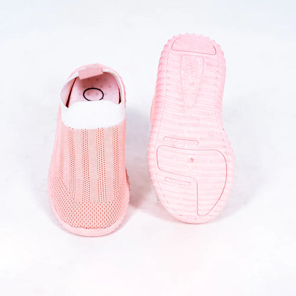 Kids' lightweight pink breathable sneakers for girls featuring cushioned sole, Jaipur