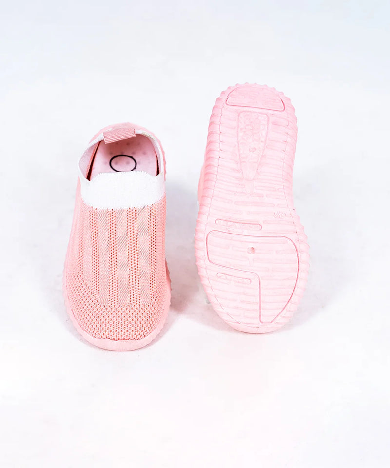Kids' lightweight pink breathable sneakers for girls featuring cushioned sole, Jaipur