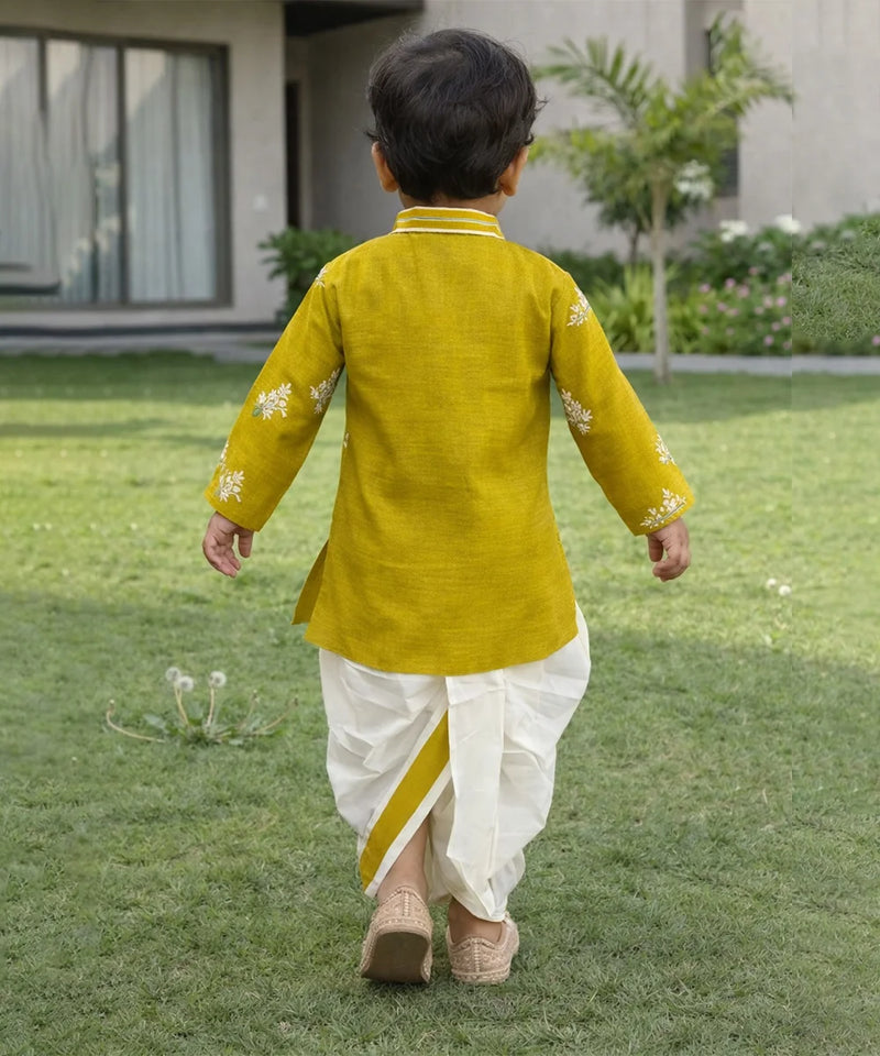 Sunshine Festive Kurta Dhoti Set For Babies