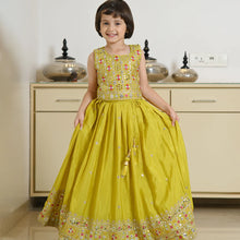 Kids' wedding yellow lehenga choli for girls with jacket, Jaipur