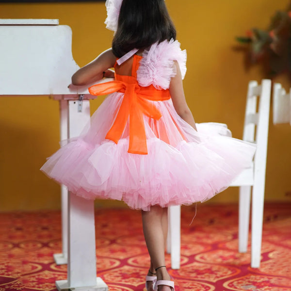 Fluffy net birthday frock for girls, top-rated kidswear shop Jaipur