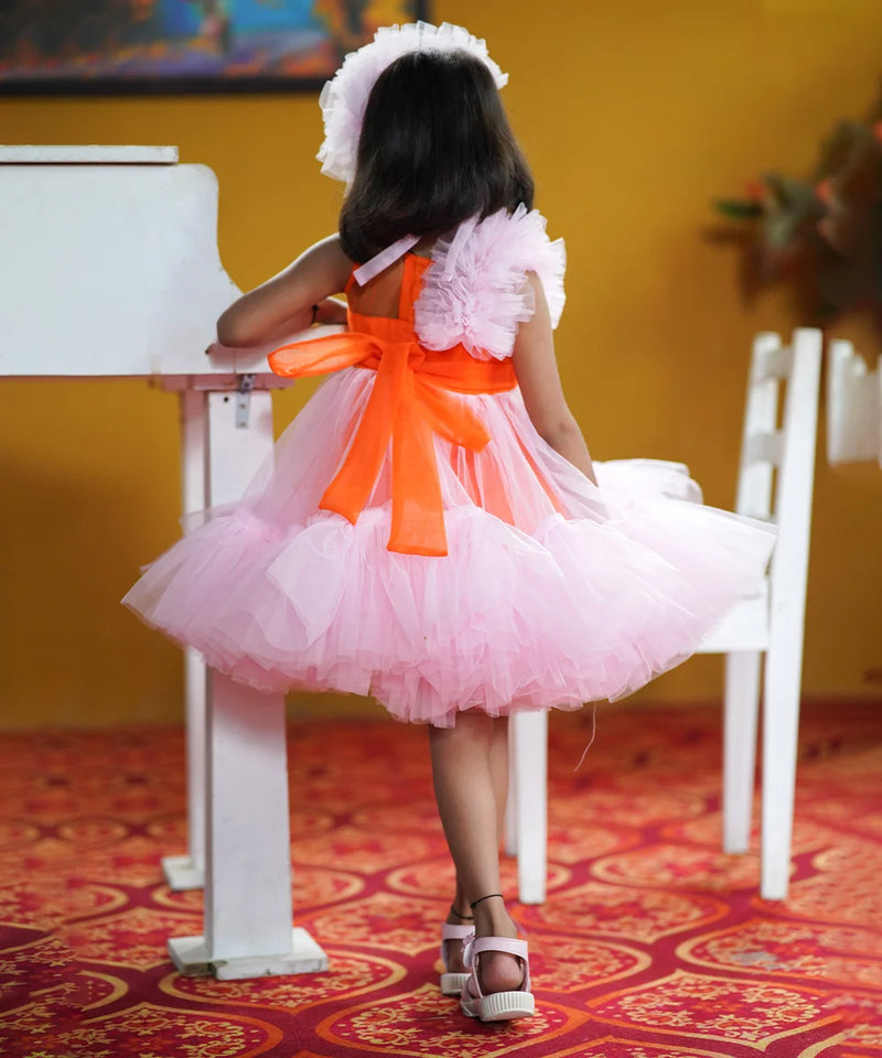 Fluffy net birthday frock for girls, top-rated kidswear shop Jaipur