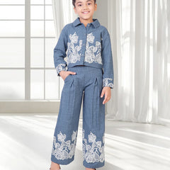 Girls party wear jacket and pants set Jaipur kids fashion