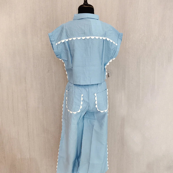 Trendy girls outfit with lace detailing Jaipur