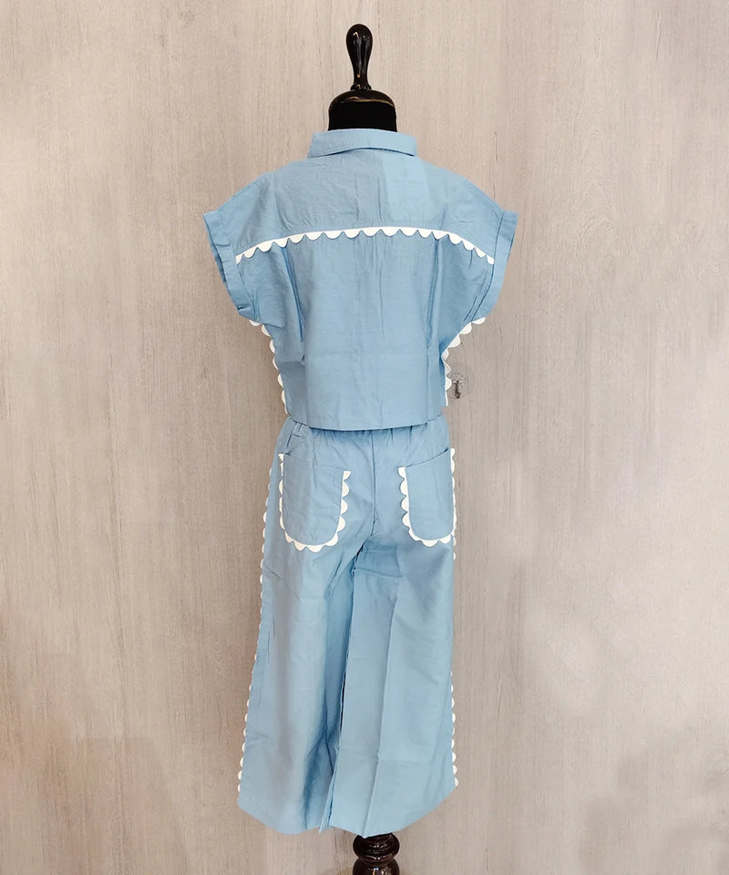 Trendy girls outfit with lace detailing Jaipur