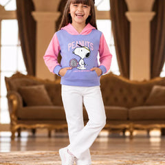 Pink and purple crop hoodie top for girls' birthday parties, Devils N Angels Jaipur, view 3