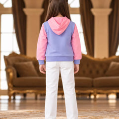 Trendy pink and purple crop hoodie top for girls 1–14 years, Devils N Angels Jaipur, view 5