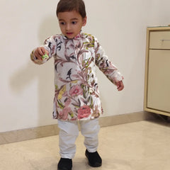 Cotton printed kurta pyjama for boys, ceremony wear Jaipur boutique
