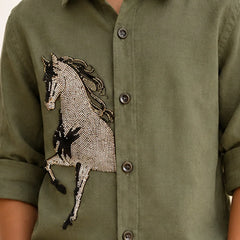 Boys Green Shirt For Birthday