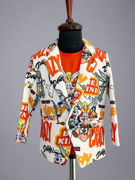 Multi Colored Pop-Up Style Party Wear Blazer