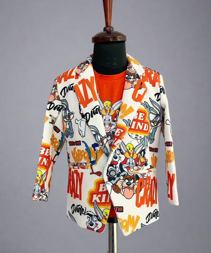 Multi Colored Pop-Up Style Party Wear Blazer