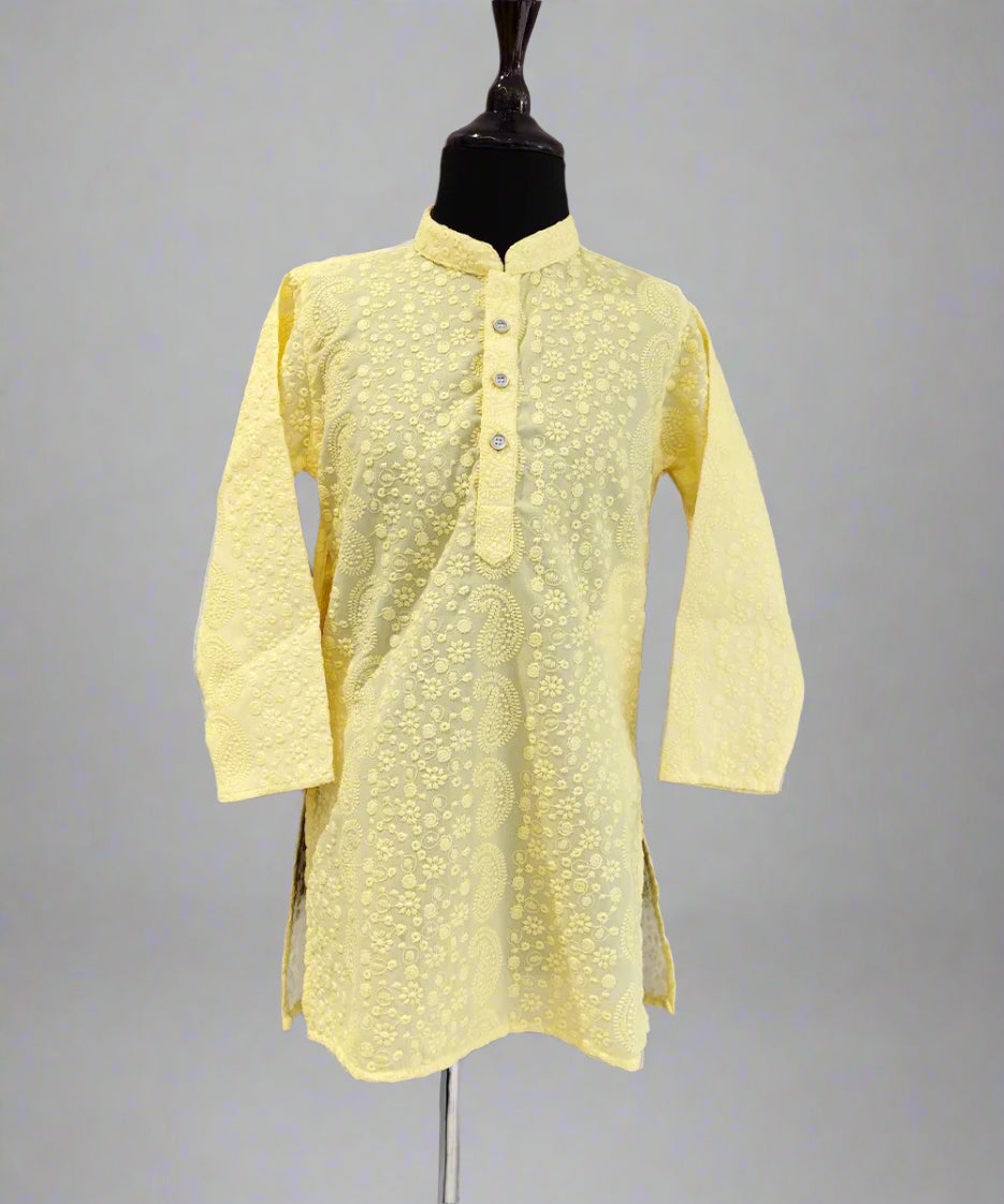 Partywear cotton kurta-pyjama for boys, full sleeves, Jaipur boutique
