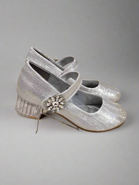 Girls' Sparkling Silver Formal Ballerina Shoes (Ages 1–8) – Jaipur