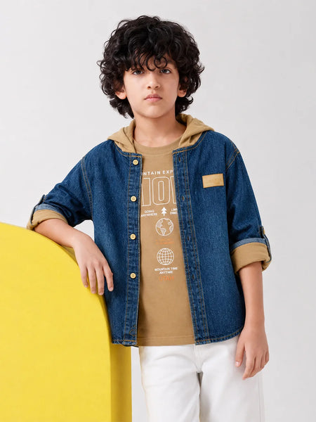Boys Blue Hoodie Shirt