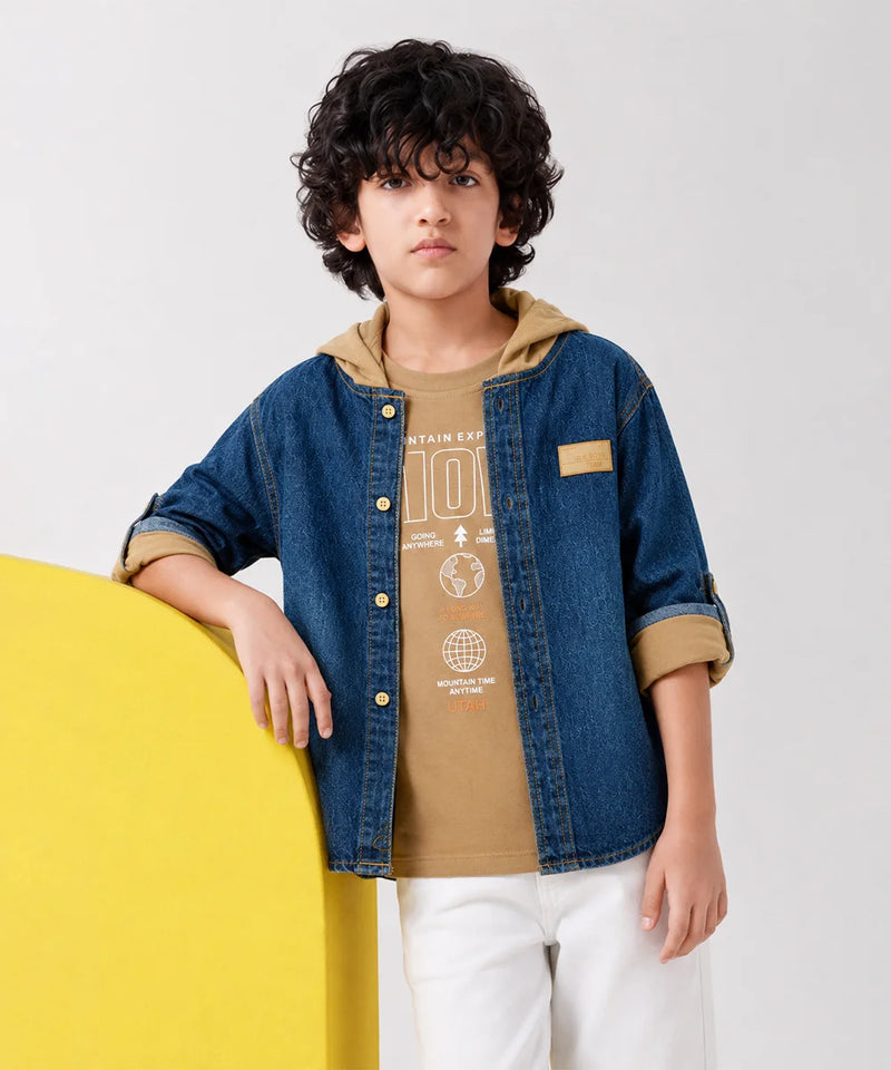 Boys Blue Hoodie Shirt