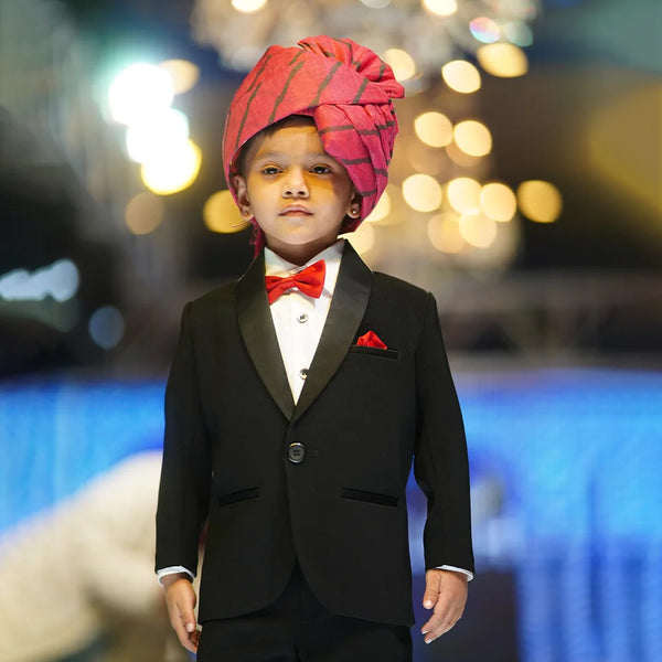 Black coat pant suit for boys, kids wedding wear Jaipur shop