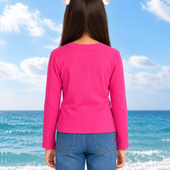 Girls' neon pink crop top for birthday parties, Devils N Angels Jaipur, view 5