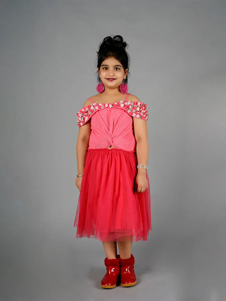 pink floral dress for girls 