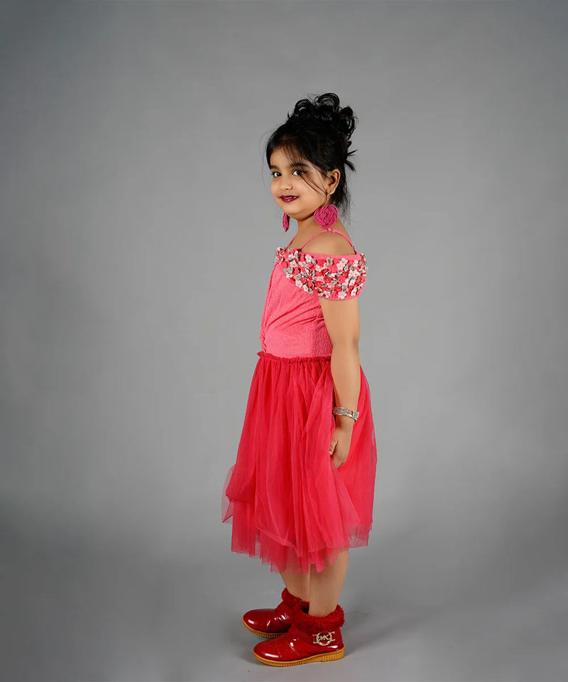 party wear pink dress for girls 