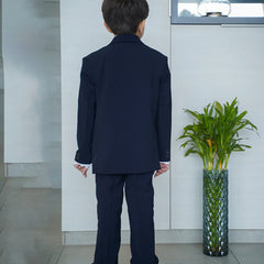 Children’s navy tuxedo for events, formal navy suit Jaipur kidswear