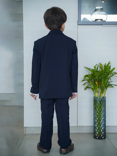 Children’s navy tuxedo for events, formal navy suit Jaipur kidswear