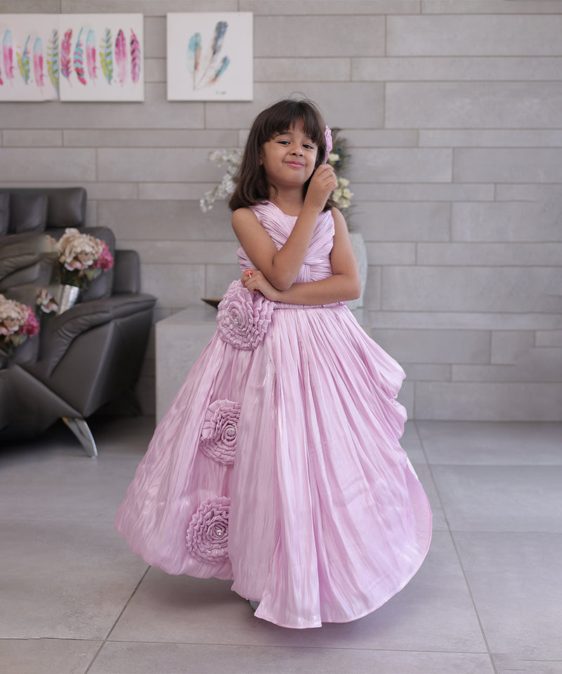 pink princess gown for girls 