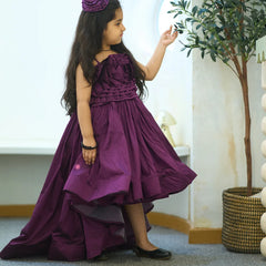 wine wedding wear showstopper dress for girls 