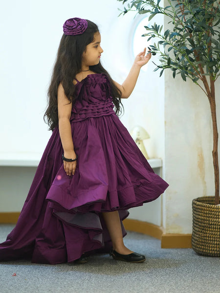 wine wedding wear showstopper dress for girls 