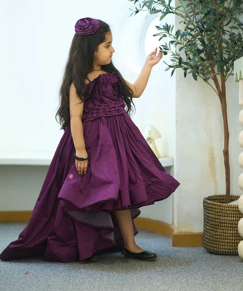 wine wedding wear showstopper dress for girls 