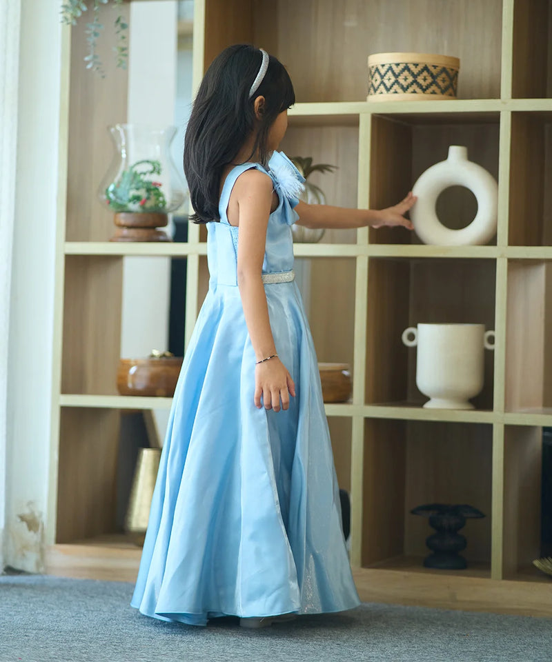 Princess gown with floral applique, Jaipur kids fashion collection