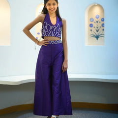 Pearl Embroidered Party Wear Co-ord for Little Girls